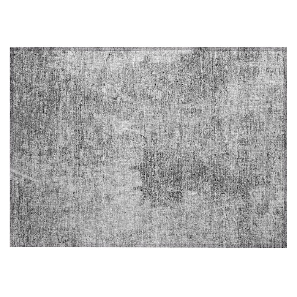 Machine Washable Indoor/Outdoor Chantille ACN2226 Gray 1'8" x 2'6" Rug. Picture 1