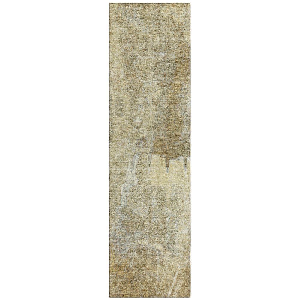Machine Washable Indoor/Outdoor Chantille ACN2226 Brown 2'3" x 7'6" Runner Rug. Picture 1