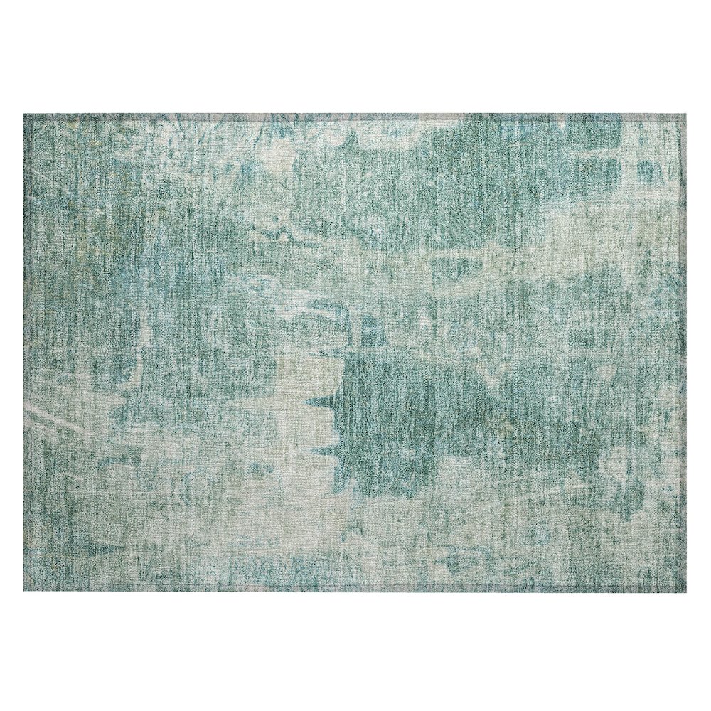 Machine Washable Indoor/Outdoor Chantille ACN2226 Teal 1'8" x 2'6" Rug. Picture 1