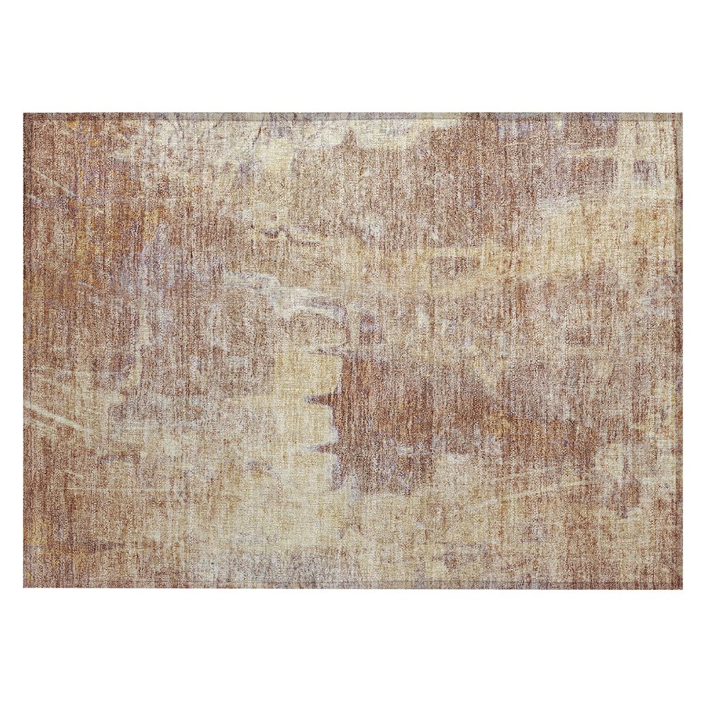 Machine Washable Indoor/Outdoor Chantille ACN2226 Orange 1'8" x 2'6" Rug. Picture 1