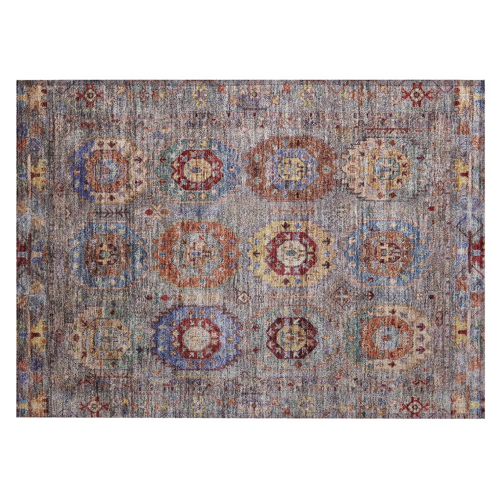 Machine Washable Indoor/Outdoor Chantille ACN2227 Gray 1'8" x 2'6" Rug. Picture 1