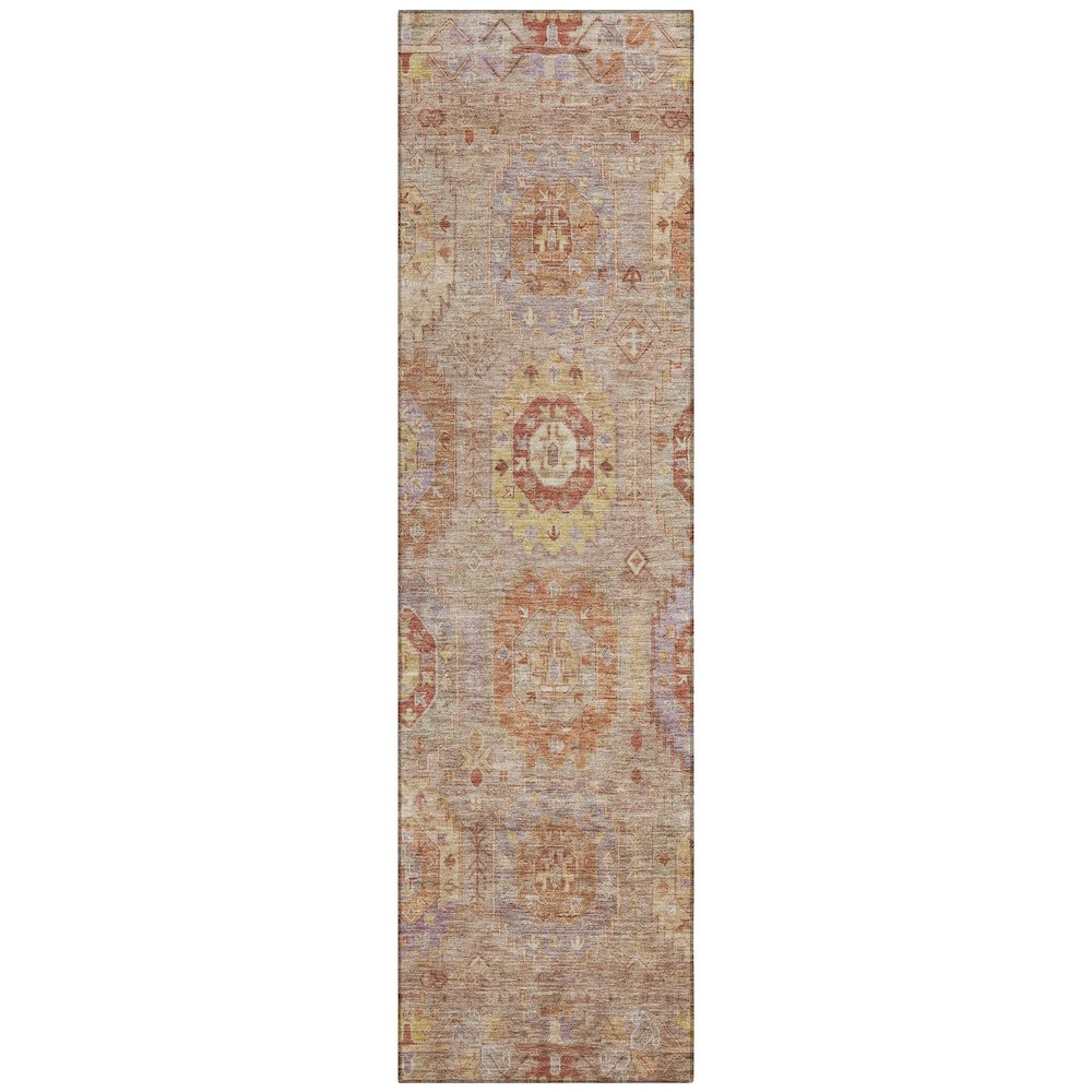 Machine Washable Indoor/Outdoor Chantille ACN2227 Brown 2'3" x 7'6" Runner Rug. Picture 1