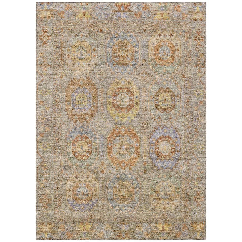 Machine Washable Indoor/Outdoor Chantille ACN2227 Brown 2'6" x 3'10" Rug. Picture 1