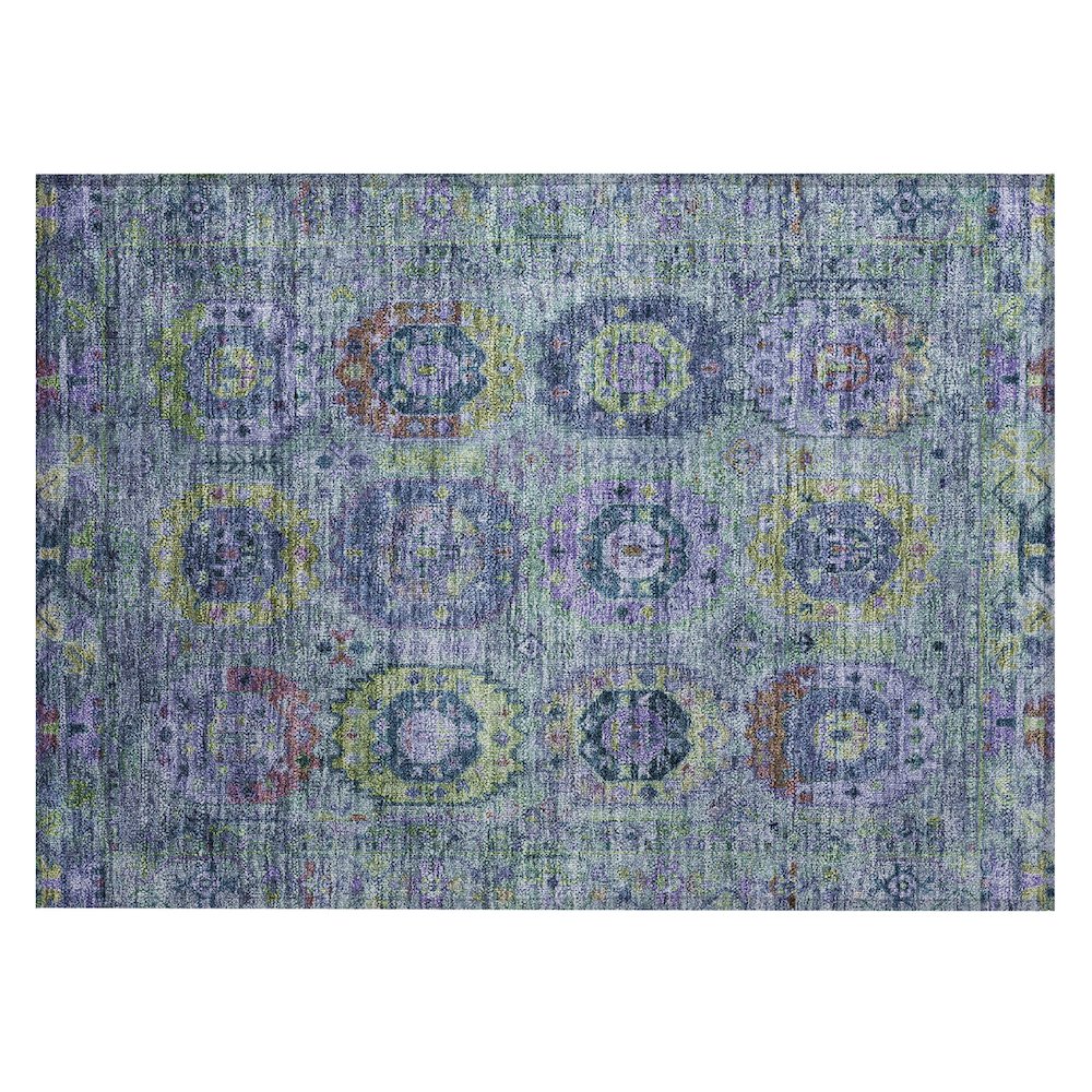 Machine Washable Indoor/Outdoor Chantille ACN2228 Green 1'8" x 2'6" Rug. Picture 1