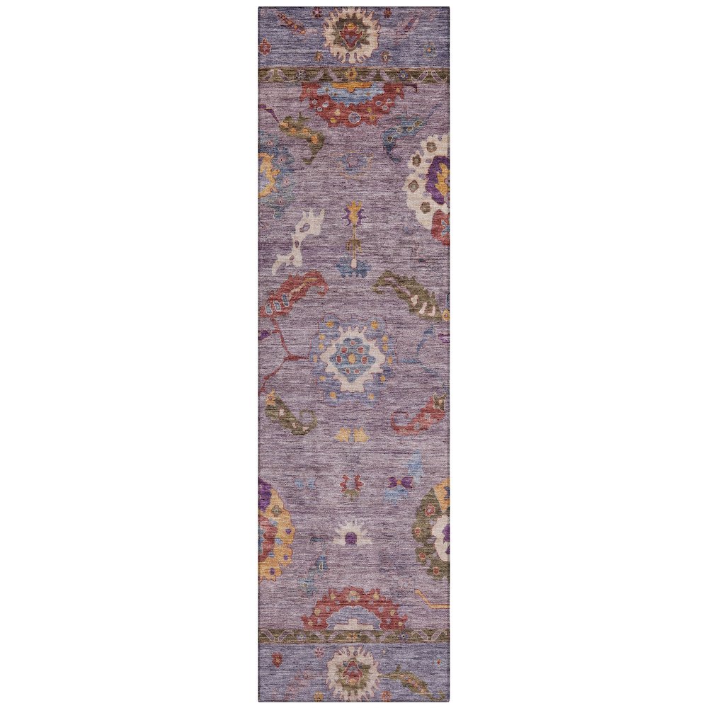 Machine Washable Indoor/Outdoor Chantille ACN2229 Purple 2'3" x 7'6" Runner Rug. Picture 1