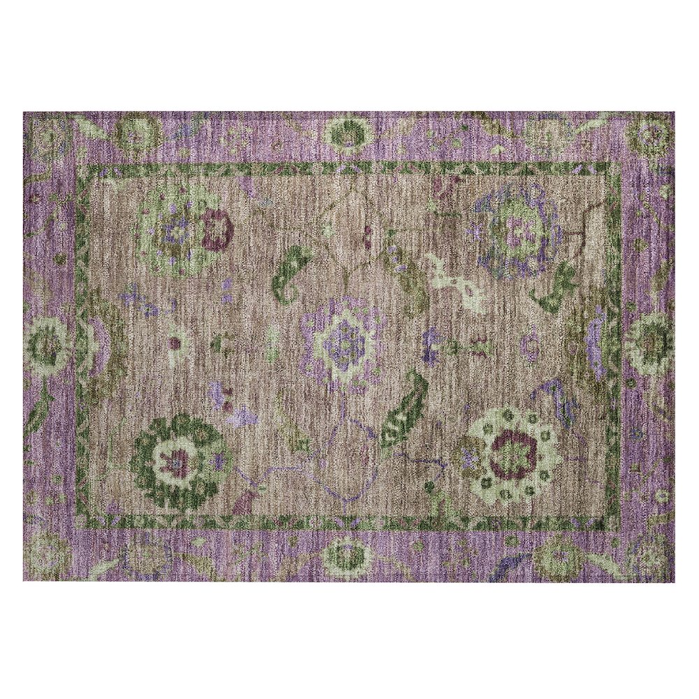 Machine Washable Indoor/Outdoor Chantille ACN2230 Brown 1'8" x 2'6" Rug. Picture 1