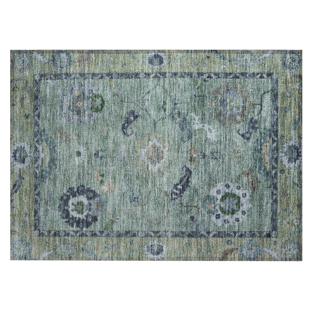 Machine Washable Indoor/Outdoor Chantille ACN2230 Green 1'8" x 2'6" Rug. Picture 1