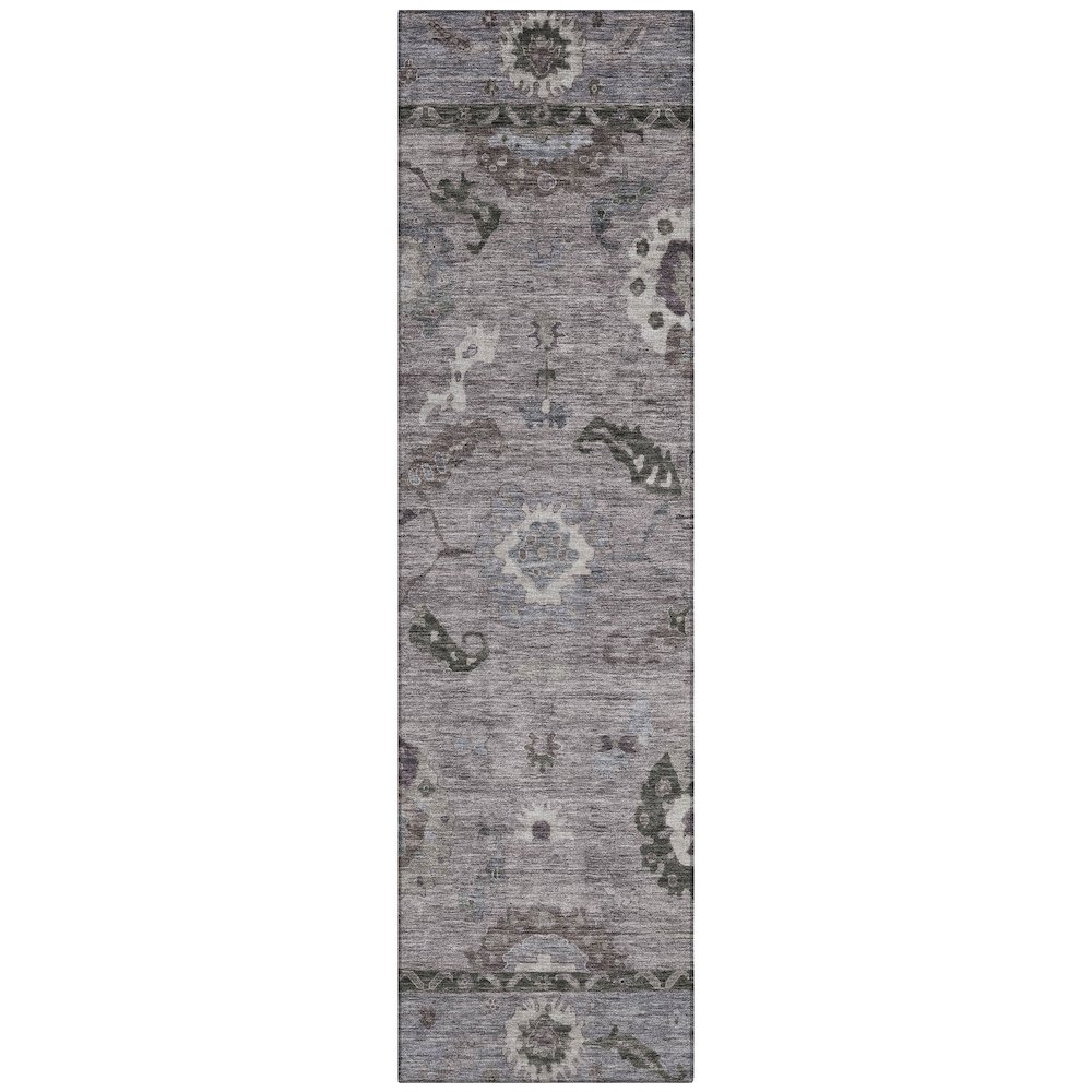 Machine Washable Indoor/Outdoor Chantille ACN2230 Gray 2'3" x 7'6" Runner Rug. Picture 1