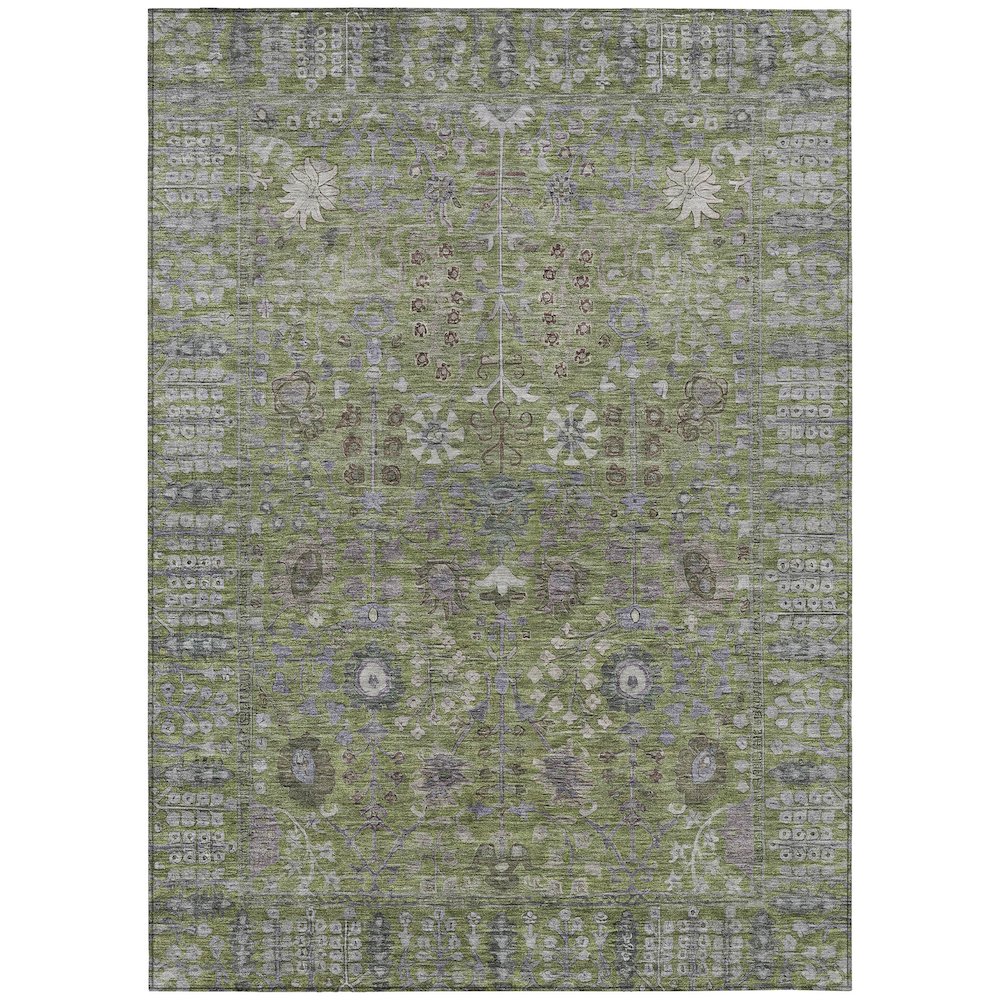 Machine Washable Indoor/Outdoor Chantille ACN2231 Green 2'6" x 3'10" Rug. Picture 1