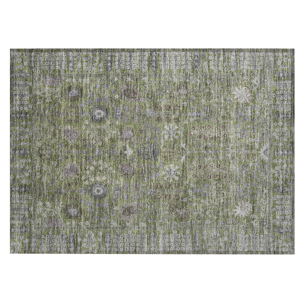 Machine Washable Indoor/Outdoor Chantille ACN2231 Green 1'8" x 2'6" Rug. Picture 1