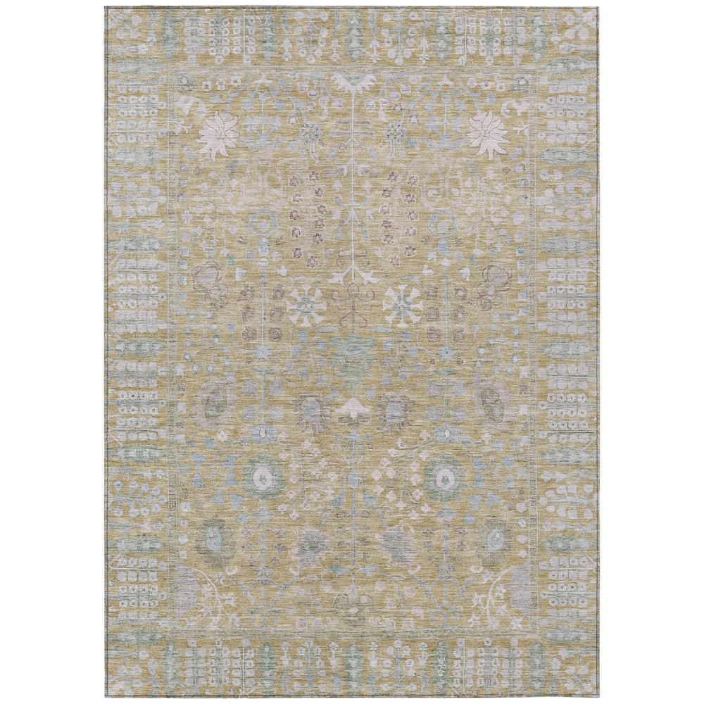 Machine Washable Indoor/Outdoor Chantille ACN2231 Brown 2'6" x 3'10" Rug. Picture 1