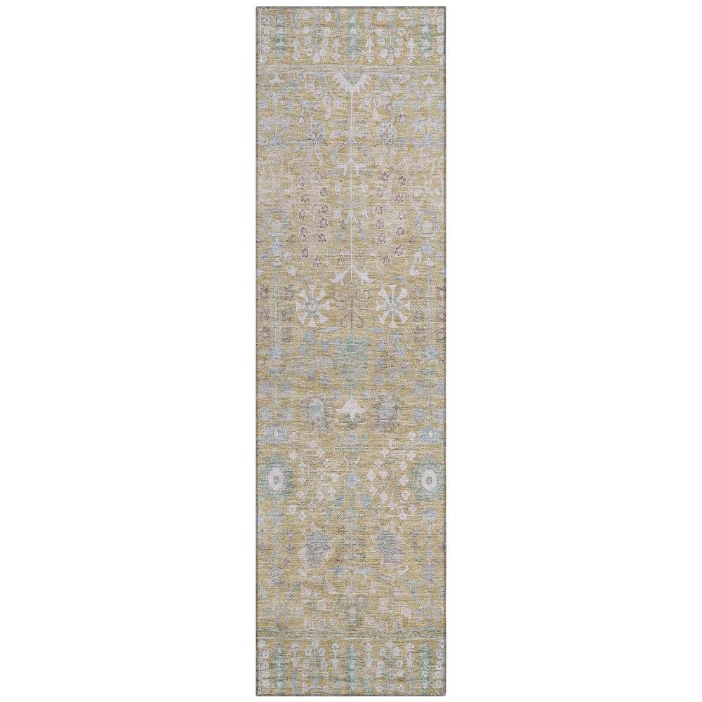 Machine Washable Indoor/Outdoor Chantille ACN2231 Brown 2'3" x 7'6" Runner Rug. Picture 1
