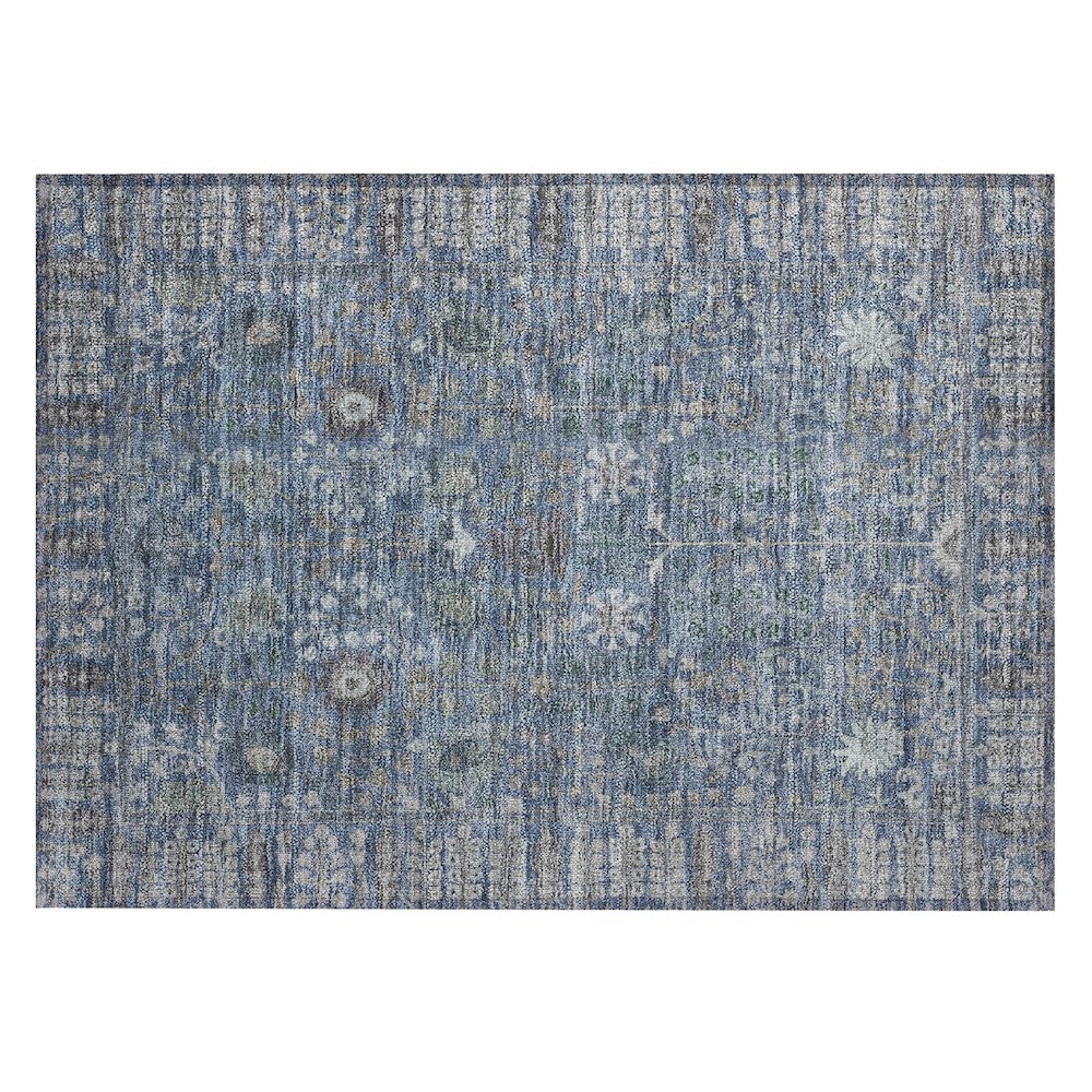 Machine Washable Indoor/Outdoor Chantille ACN2231 Blue 1'8" x 2'6" Rug. Picture 1