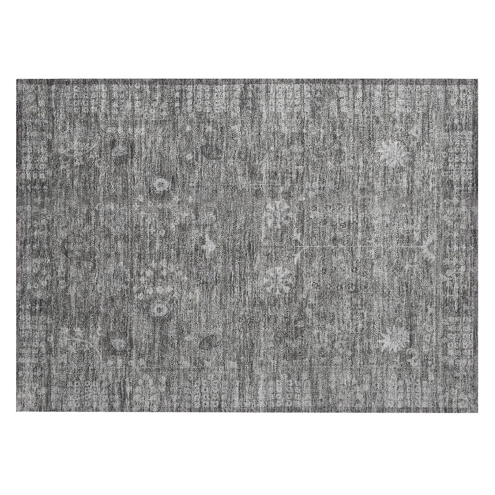 Machine Washable Indoor/Outdoor Chantille ACN2231 Gray 1'8" x 2'6" Rug. Picture 1