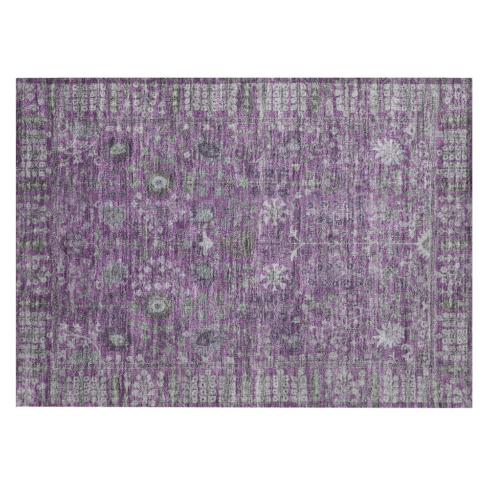 Machine Washable Indoor/Outdoor Chantille ACN2231 Purple 1'8" x 2'6" Rug. Picture 1