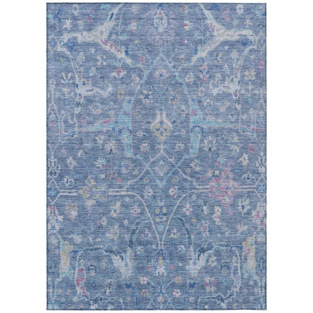 Machine Washable Indoor/Outdoor Chantille ACN2232 Blue 2'6" x 3'10" Rug. Picture 1
