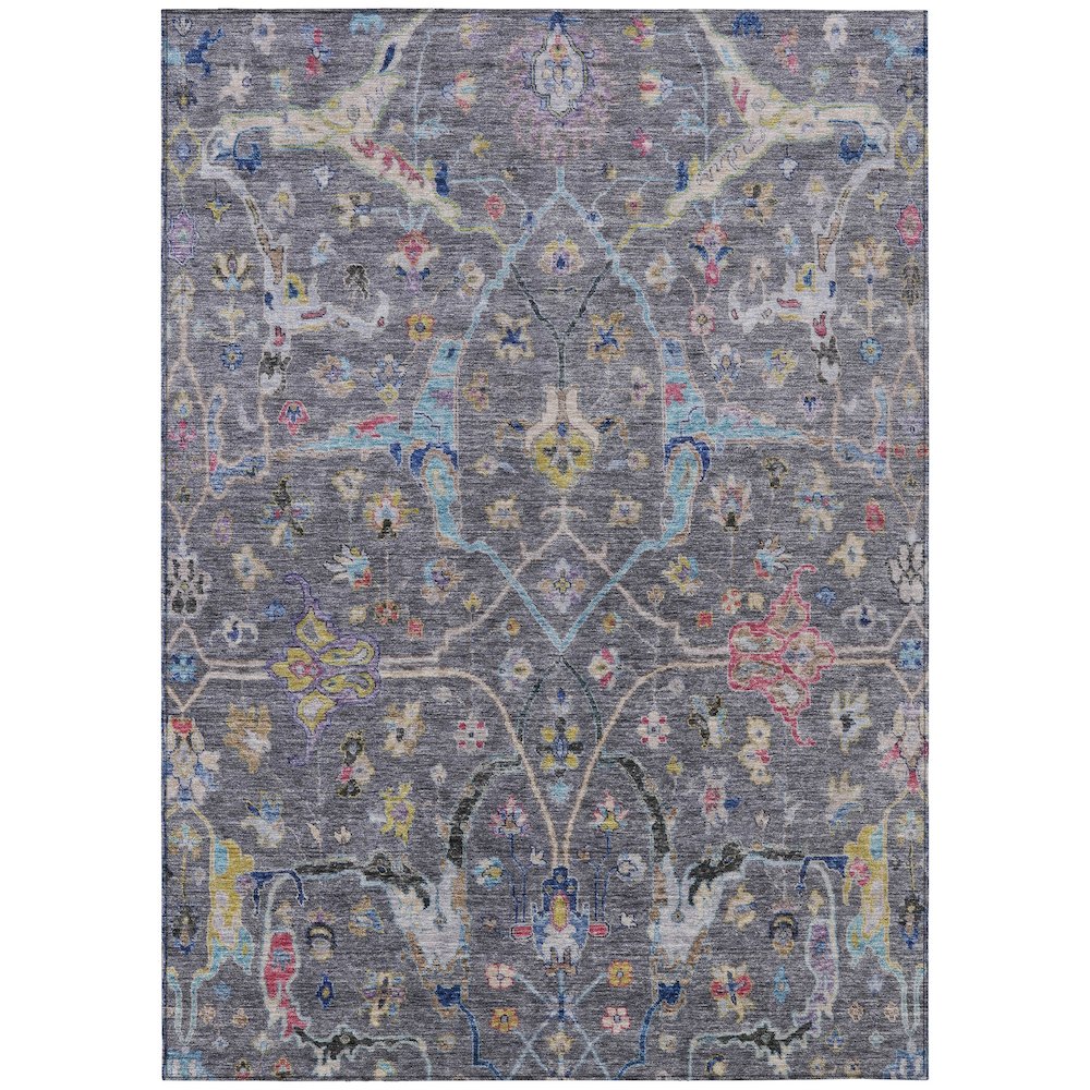 Machine Washable Indoor/Outdoor Chantille ACN2232 Gray 2'6" x 3'10" Rug. Picture 1
