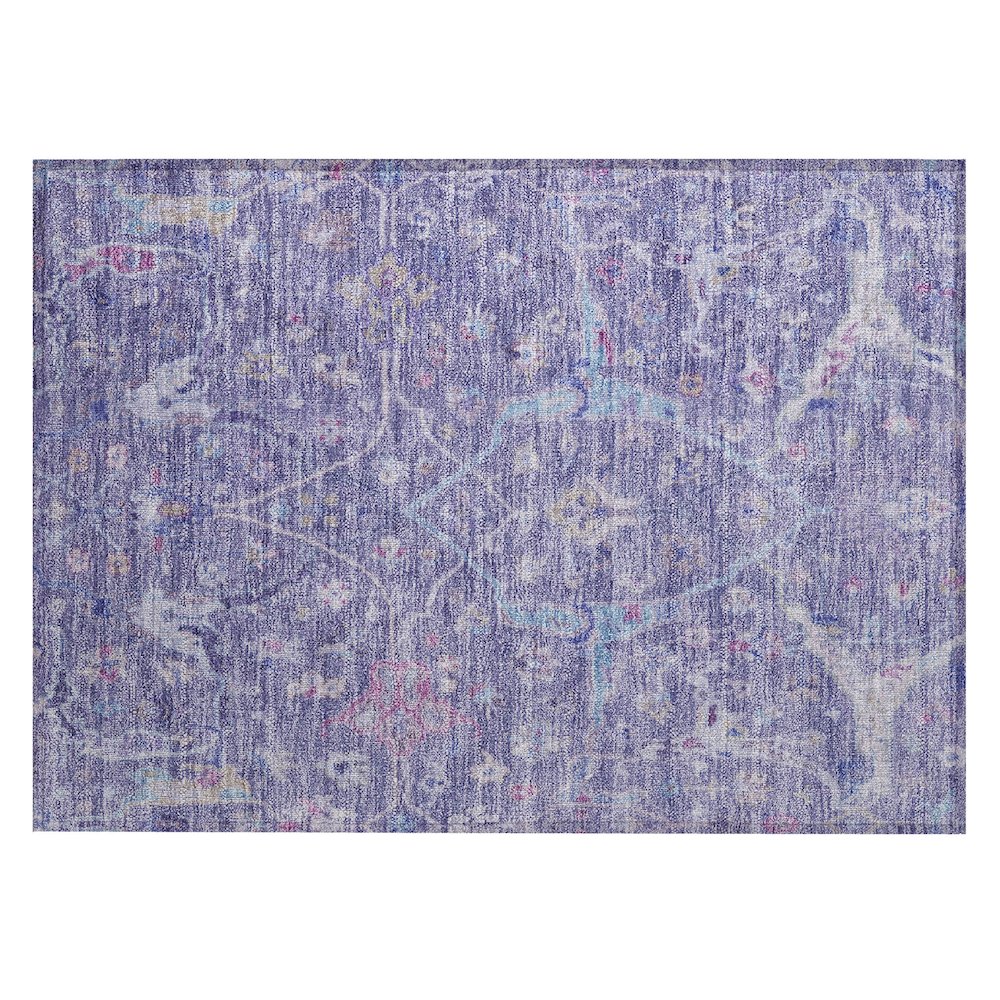 Machine Washable Indoor/Outdoor Chantille ACN2232 Purple 1'8" x 2'6" Rug. Picture 1