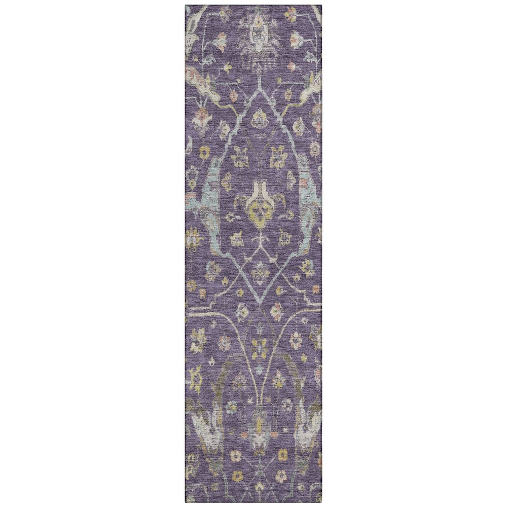 Machine Washable Indoor/Outdoor Chantille ACN2233 Purple 2'3" x 7'6" Runner Rug. Picture 1