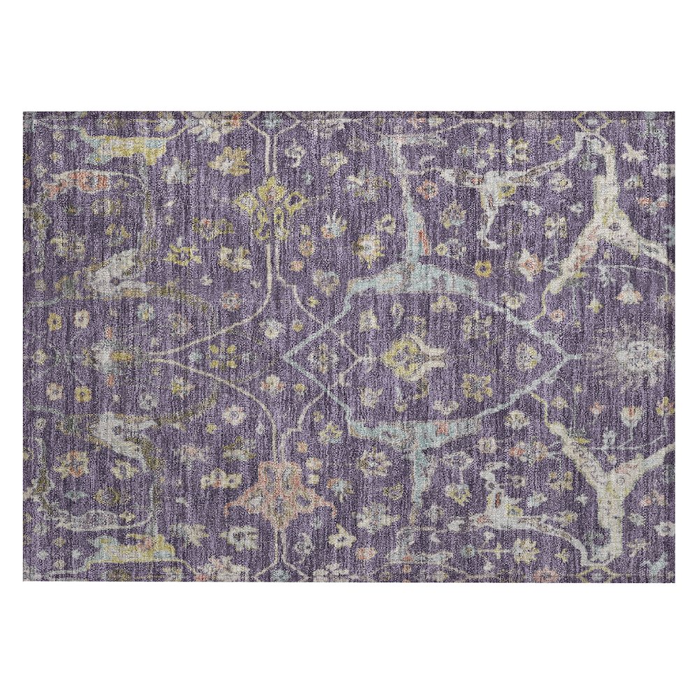 Machine Washable Indoor/Outdoor Chantille ACN2233 Purple 1'8" x 2'6" Rug. Picture 1