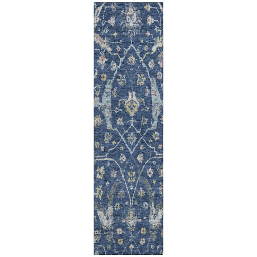 Machine Washable Indoor/Outdoor Chantille ACN2233 Blue 2'3" x 7'6" Runner Rug. Picture 1