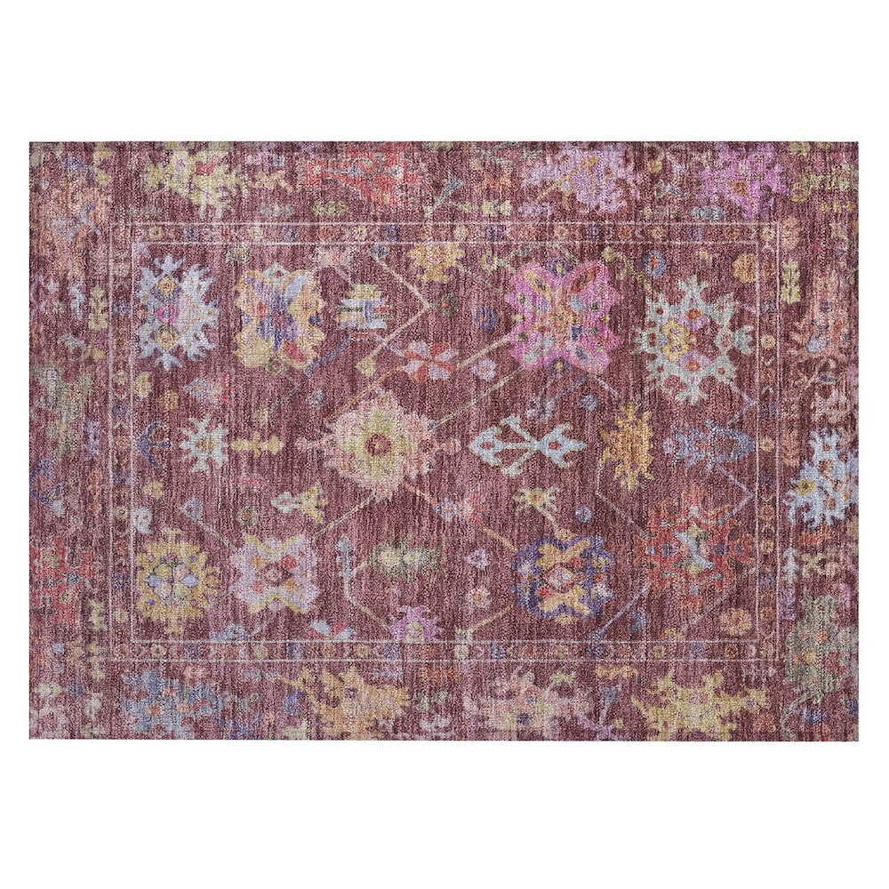 Machine Washable Indoor/Outdoor Chantille ACN2234 Red 1'8" x 2'6" Rug. Picture 1
