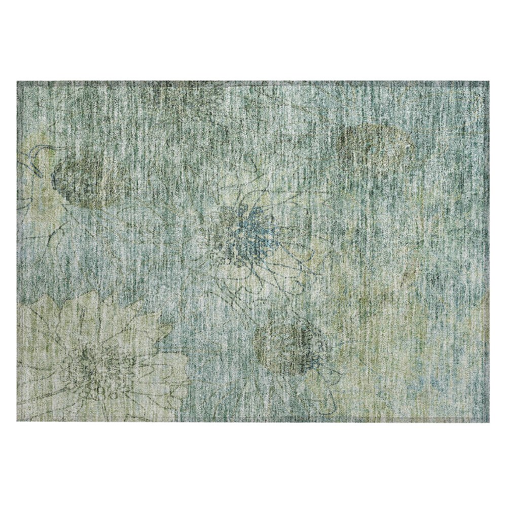 Machine Washable Indoor/Outdoor Chantille ACN2235 Blue 1'8" x 2'6" Rug. Picture 1