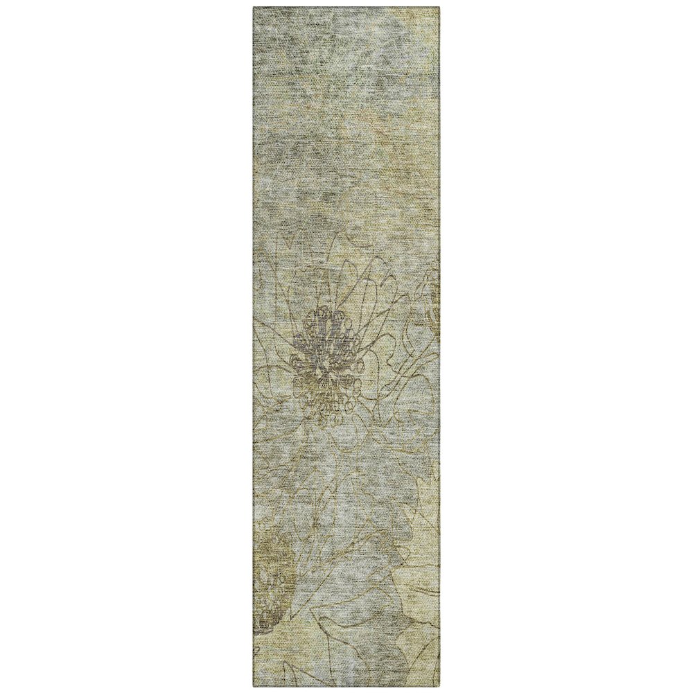Machine Washable Indoor/Outdoor Chantille ACN2235 Brown 2'3" x 7'6" Runner Rug. Picture 1