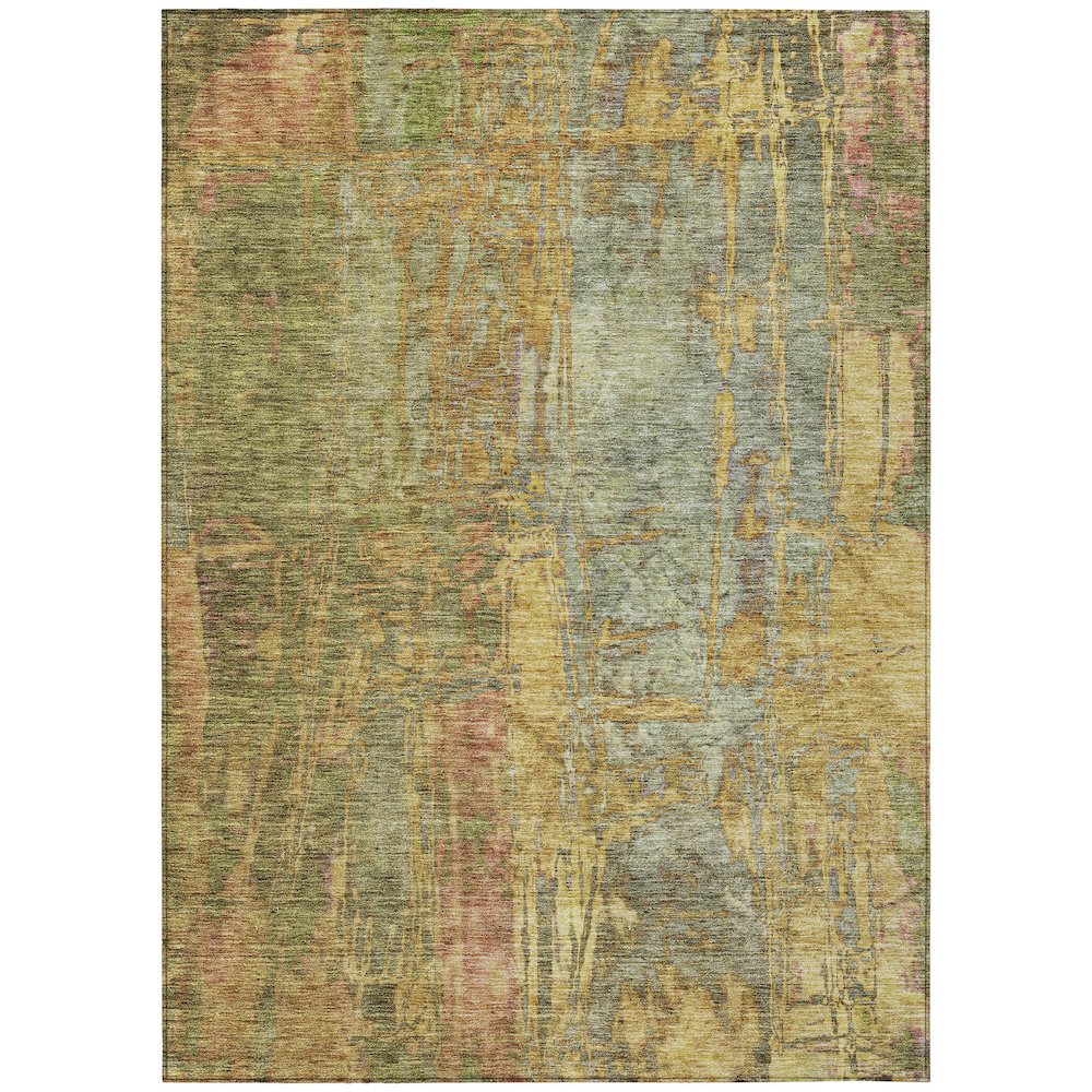 Machine Washable Indoor/Outdoor Chantille ACN2236 Green 2'6" x 3'10" Rug. Picture 1
