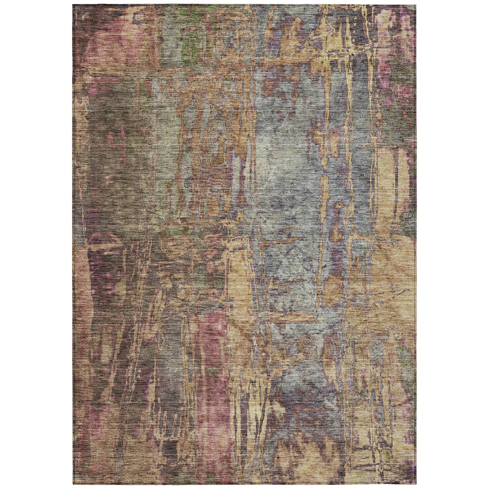 Machine Washable Indoor/Outdoor Chantille ACN2236 Brown 2'6" x 3'10" Rug. Picture 1