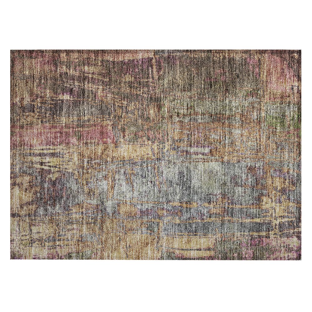 Machine Washable Indoor/Outdoor Chantille ACN2236 Brown 1'8" x 2'6" Rug. Picture 1
