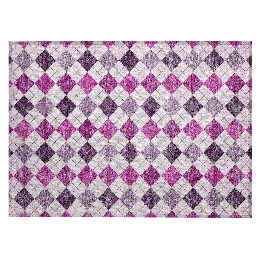 Machine Washable Indoor/Outdoor Chantille ACN2237 Pink 1'8" x 2'6" Rug. Picture 1