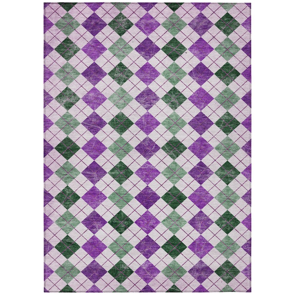Machine Washable Indoor/Outdoor Chantille ACN2237 Purple 2'6" x 3'10" Rug. Picture 1