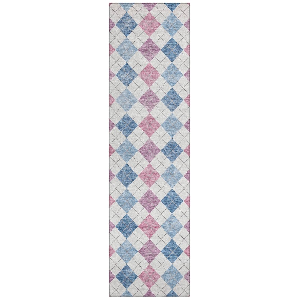 Machine Washable Indoor/Outdoor Chantille ACN2238 Blue 2'3" x 7'6" Runner Rug. Picture 1