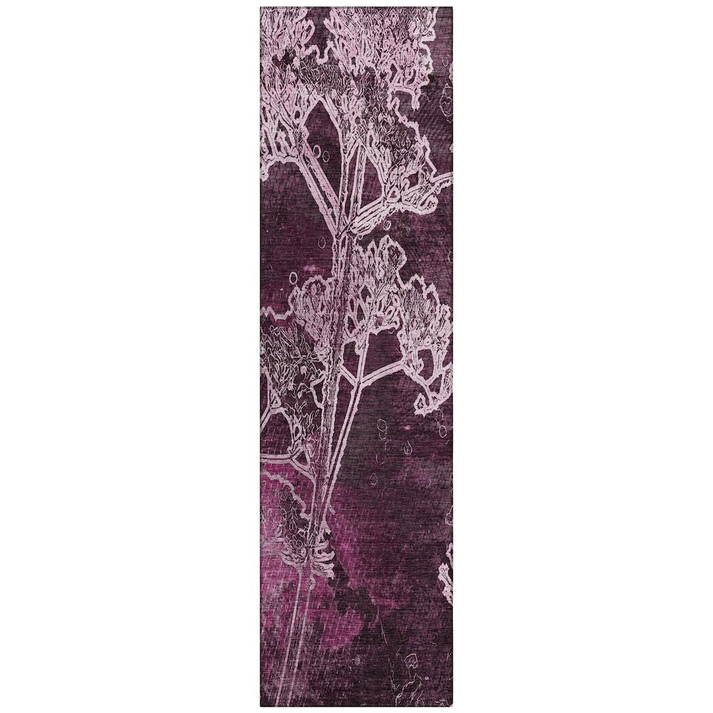 Machine Washable Indoor/Outdoor Chantille ACN2239 Purple 2'3" x 7'6" Runner Rug. Picture 1