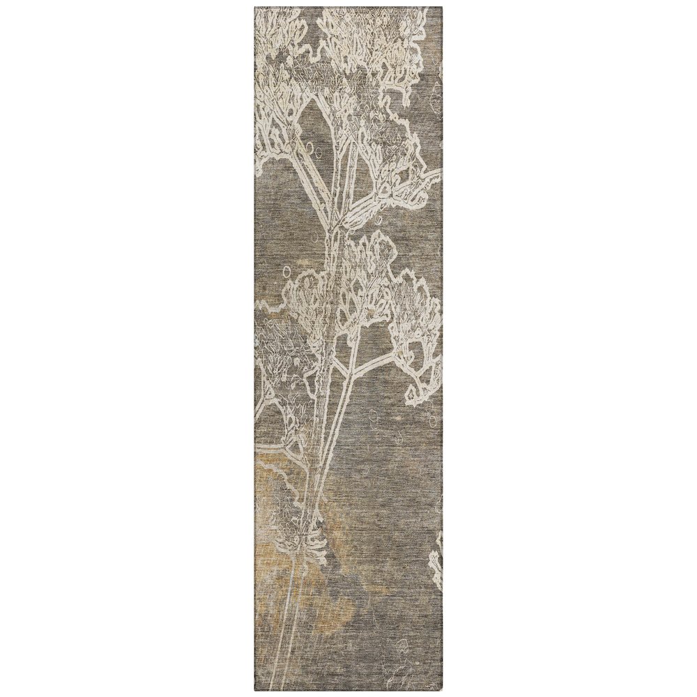 Machine Washable Indoor/Outdoor Chantille ACN2239 Brown 2'3" x 7'6" Runner Rug. Picture 1