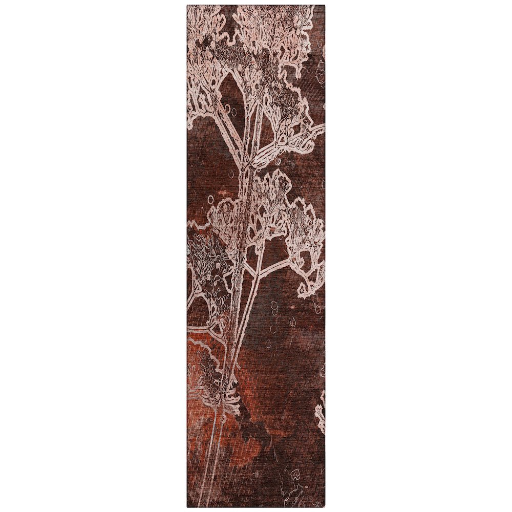 Machine Washable Indoor/Outdoor Chantille ACN2239 Red 2'3" x 7'6" Runner Rug. Picture 1