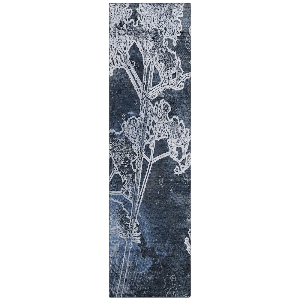 Machine Washable Indoor/Outdoor Chantille ACN2239 Blue 2'3" x 7'6" Runner Rug. Picture 1