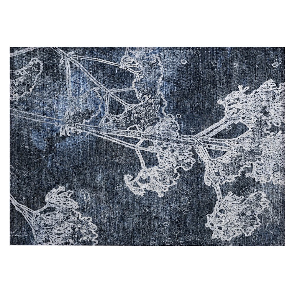 Machine Washable Indoor/Outdoor Chantille ACN2239 Blue 1'8" x 2'6" Rug. Picture 1