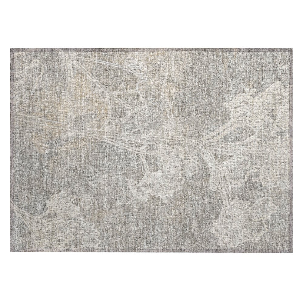 Machine Washable Indoor/Outdoor Chantille ACN2239 Gray 1'8" x 2'6" Rug. Picture 1