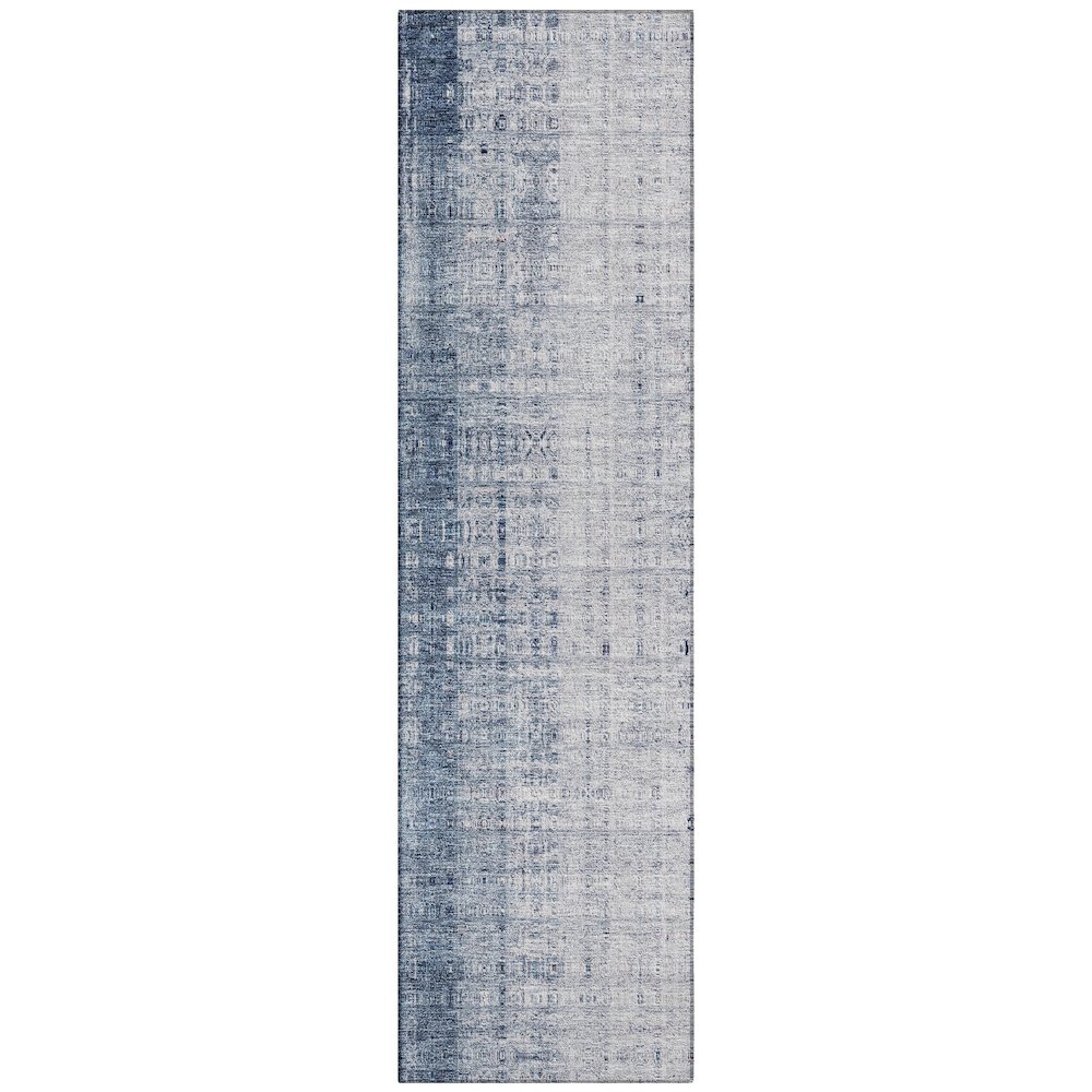 Machine Washable Indoor/Outdoor Chantille ACN2240 Blue 2'3" x 7'6" Runner Rug. Picture 1