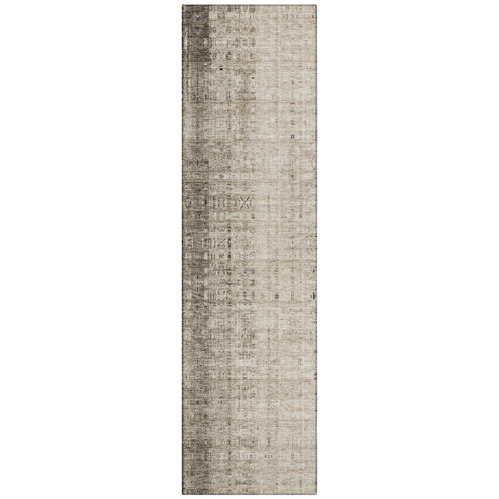 Machine Washable Indoor/Outdoor Chantille ACN2240 Brown 2'3" x 7'6" Runner Rug. Picture 1