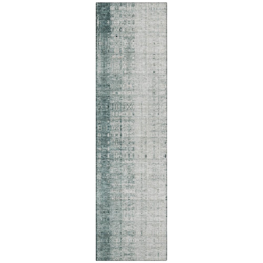 Machine Washable Indoor/Outdoor Chantille ACN2240 Teal 2'3" x 7'6" Runner Rug. Picture 1