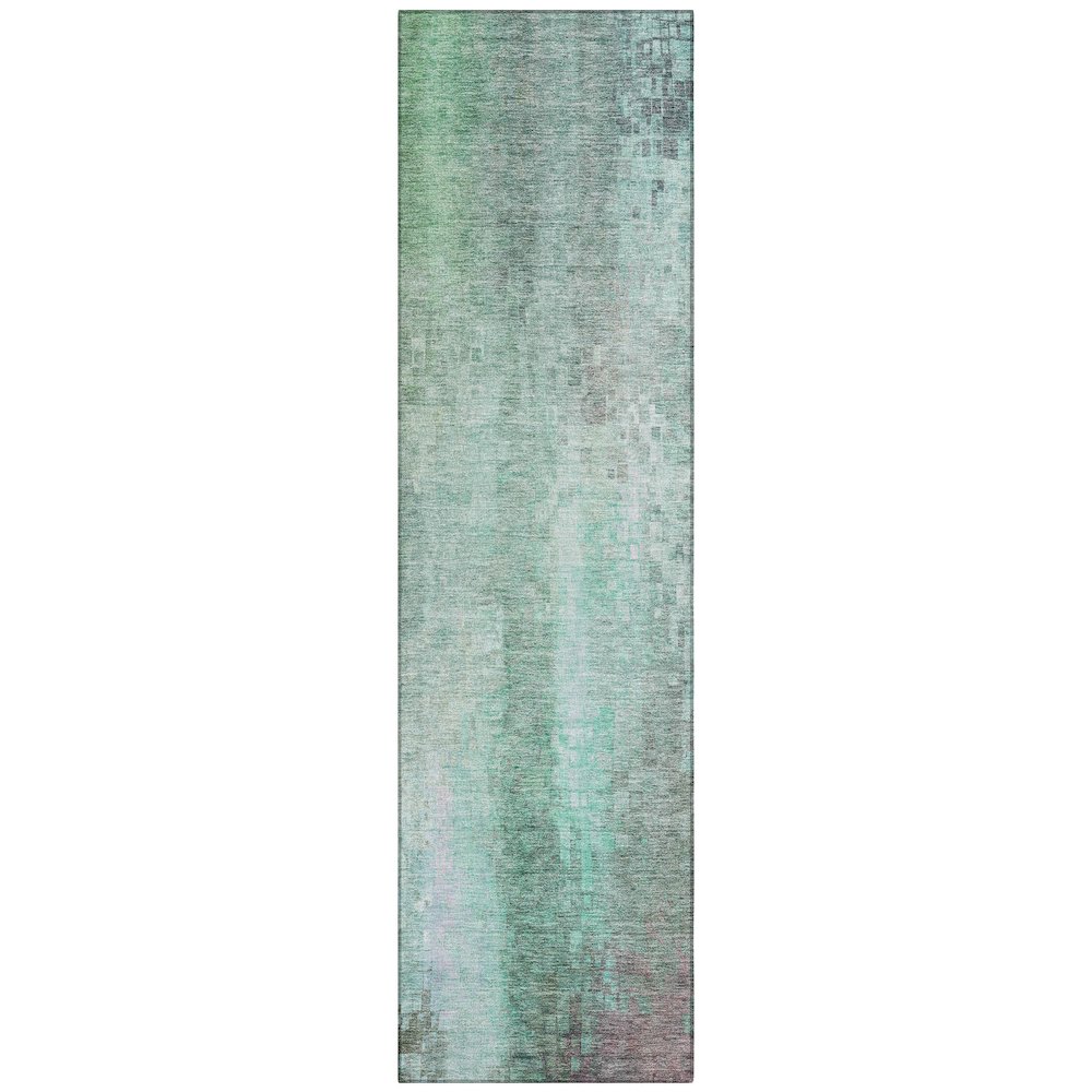 Machine Washable Indoor/Outdoor Chantille ACN2241 Teal 2'3" x 7'6" Runner Rug. Picture 1