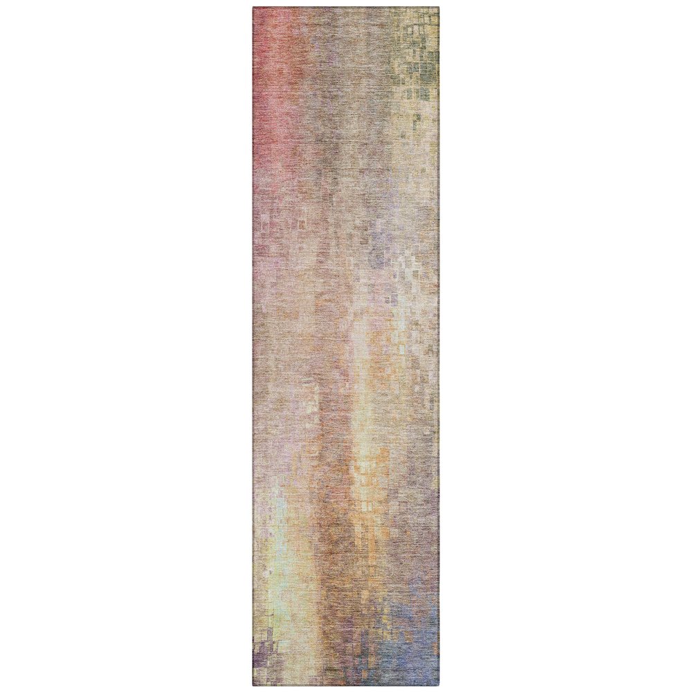 Machine Washable Indoor/Outdoor Chantille ACN2241 Pink 2'3" x 7'6" Runner Rug. Picture 1
