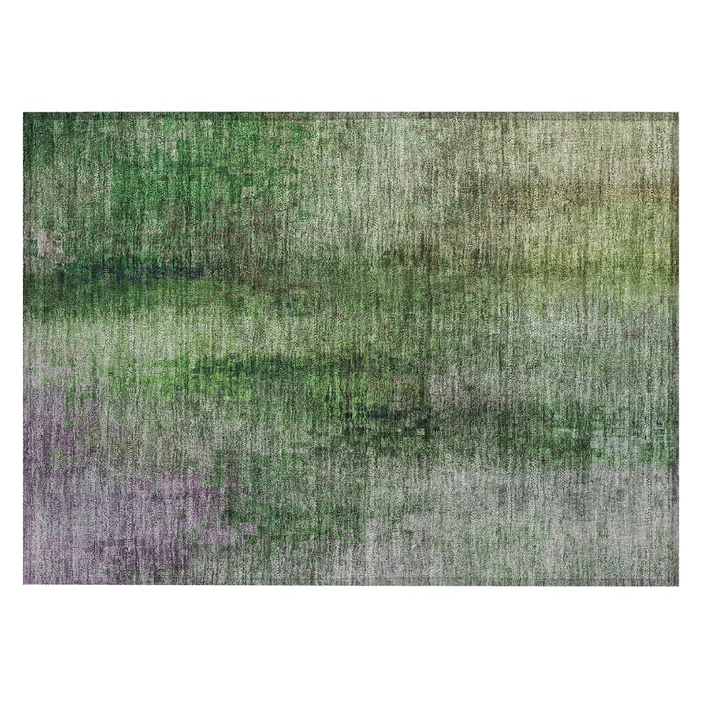Machine Washable Indoor/Outdoor Chantille ACN2241 Green 1'8" x 2'6" Rug. Picture 1