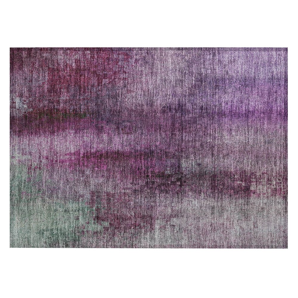 Machine Washable Indoor/Outdoor Chantille ACN2241 Purple 1'8" x 2'6" Rug. Picture 1