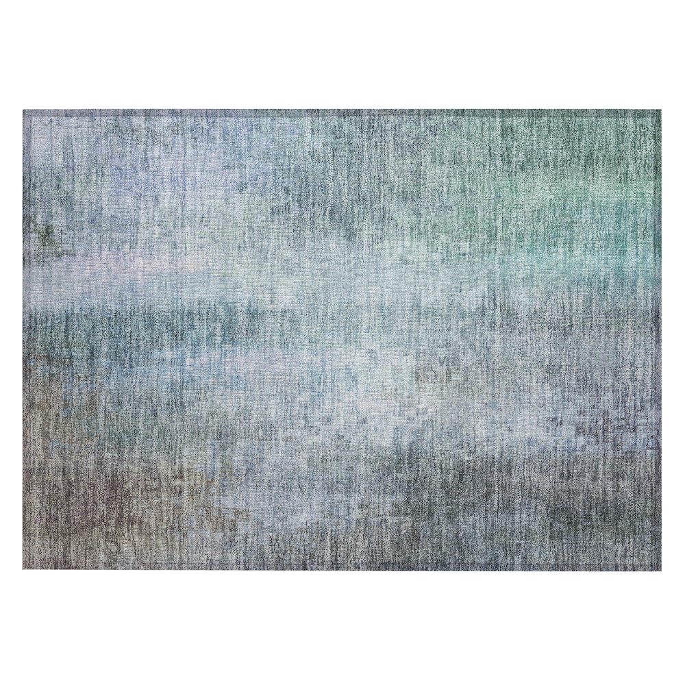 Machine Washable Indoor/Outdoor Chantille ACN2241 Blue 1'8" x 2'6" Rug. Picture 1