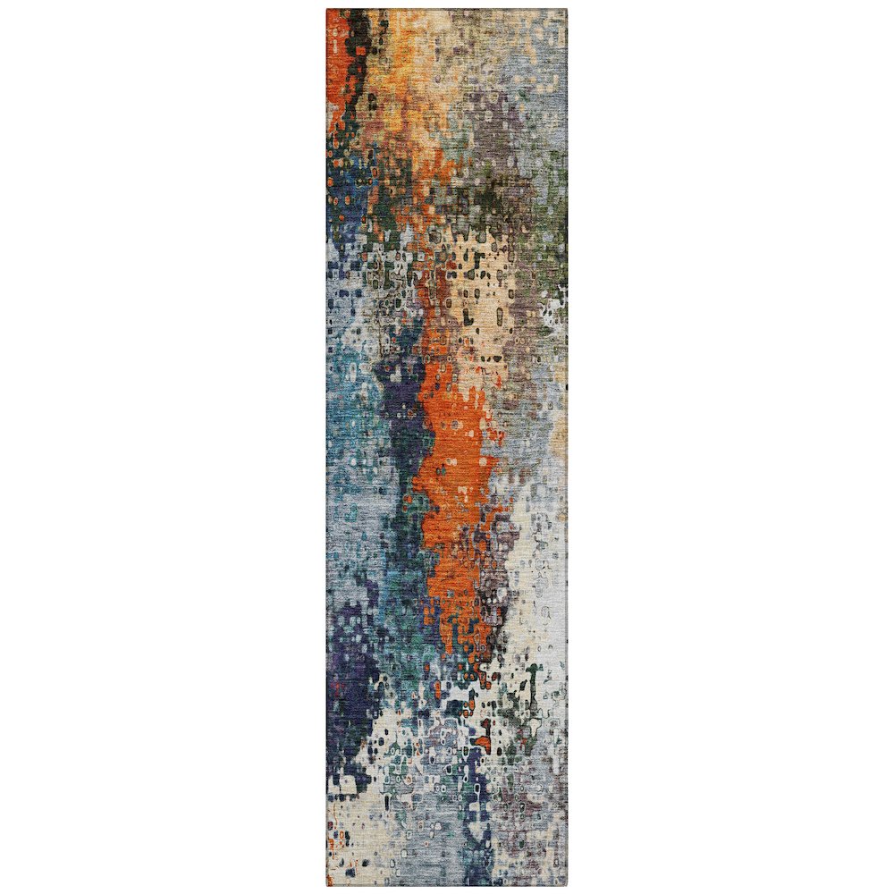 Machine Washable Indoor/Outdoor Chantille ACN2242 Blue 2'3" x 7'6" Runner Rug. Picture 1