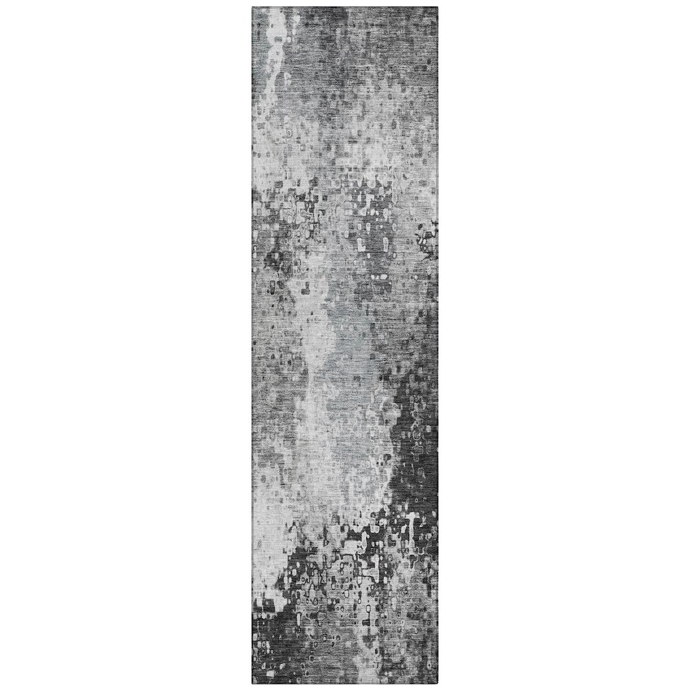 Machine Washable Indoor/Outdoor Chantille ACN2242 Gray 2'3" x 7'6" Runner Rug. Picture 1